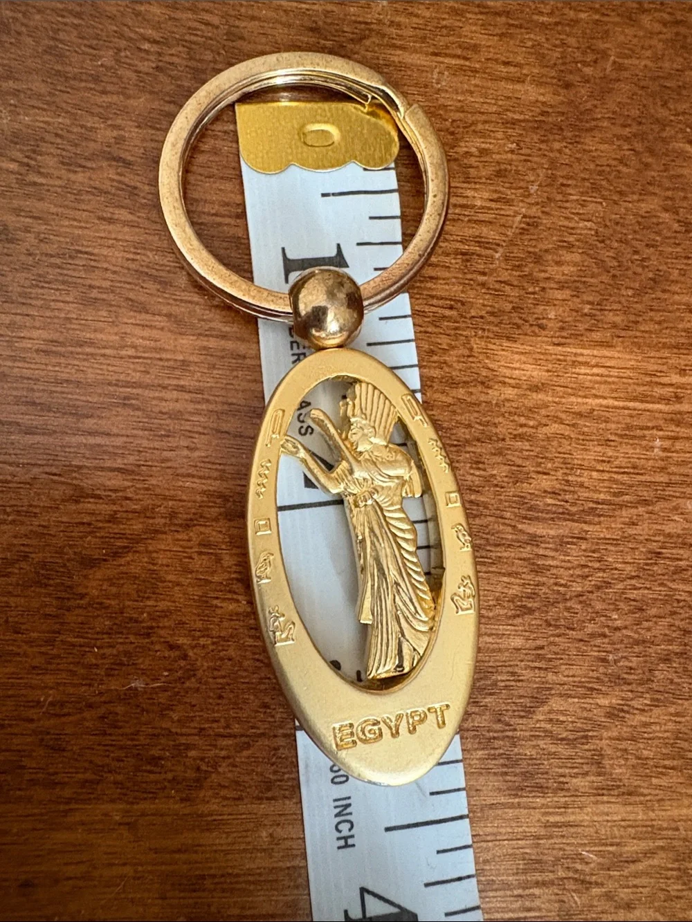 Egyptian Brass Keychain Trio - Gold Tone